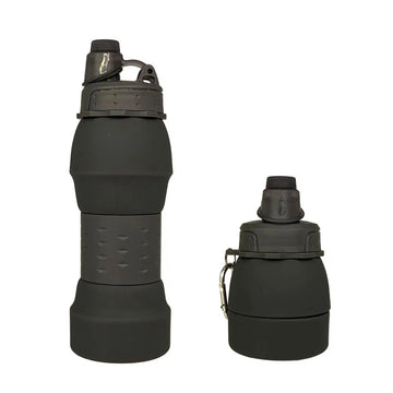 Leak Proof Collapsible Water Bottle BPA Free, Black, Twist Cap