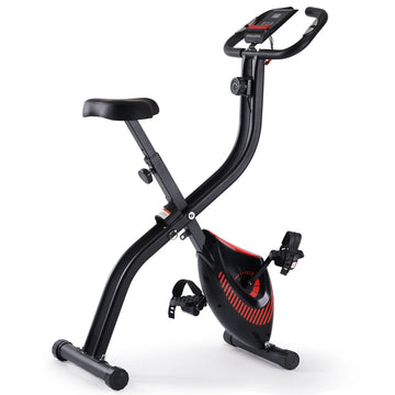 Folding Recumbent Exercise Bike – Stationary Bike with LCD & Phone Holder