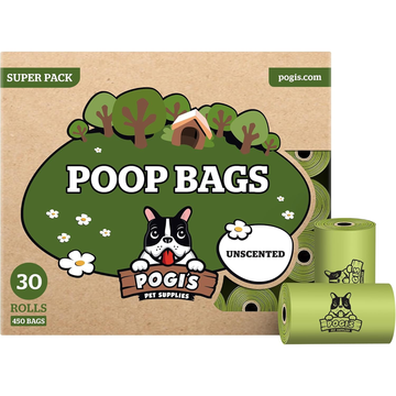 Pogi’s Dog Poop Bags – 450 Count, Unscented Leak-Proof Pet Waste Bags