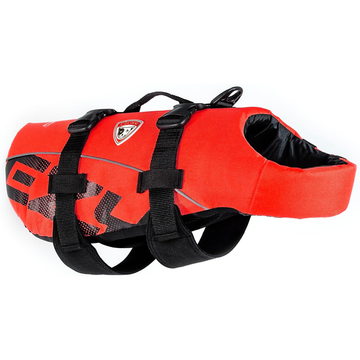 Dog Life Jacket XS – Reflective Swim Vest with Grab Handle, Red