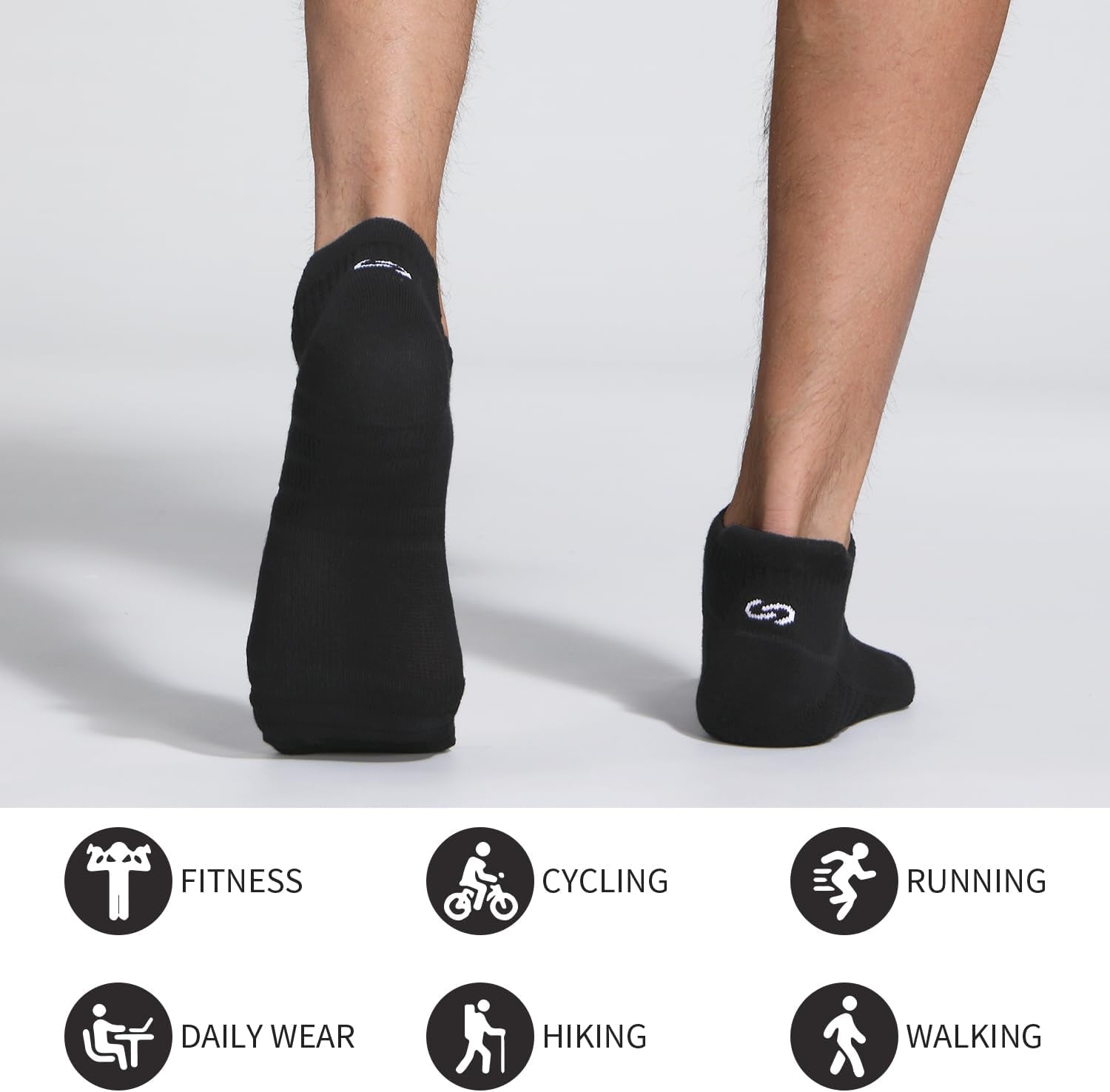 Athletic Ankle Running Socks – Cushioned Low Cut Sports Socks 6 Pairs