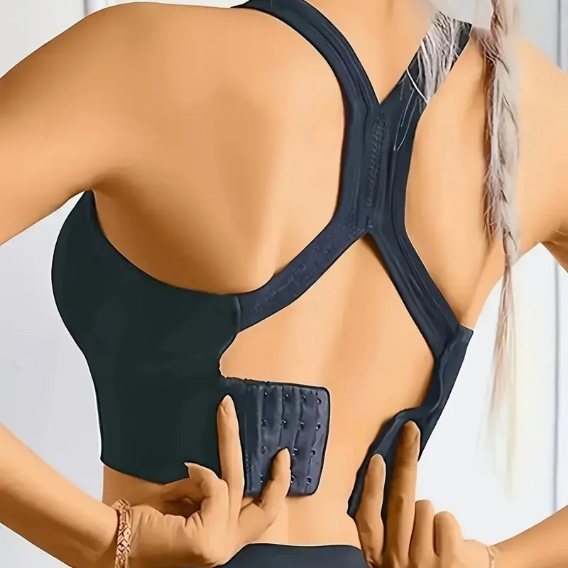 3-Pack Seamless Push-Up Sports Bras for Women – Quick-Dry, V-Neck, Jelly Cups