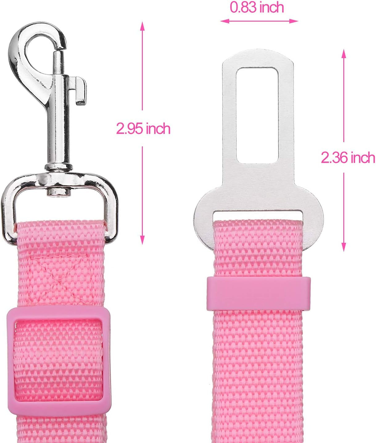 2-Pack Adjustable Pet Car Seat Belt – Dog & Cat Safety Harness
