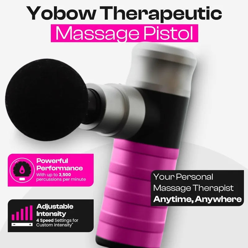Therapeutic Mini Massage Gun – 4 Speeds, USB-C, Portable Case