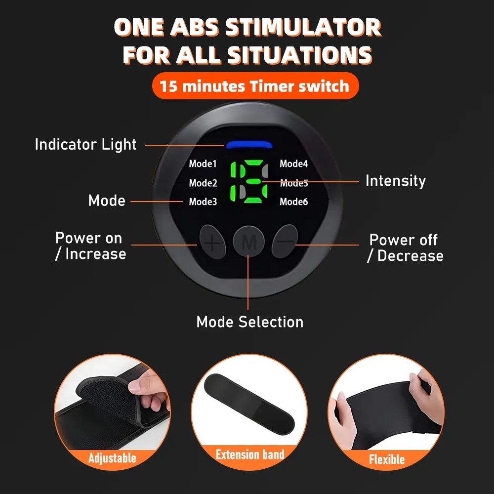 EMS Abs Stimulator Belt – Ultimate Muscle Toner for Core, Arms, Legs