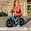 Toddler Balance Bike for Ages 2–5 with Stuffed Animal – Blue