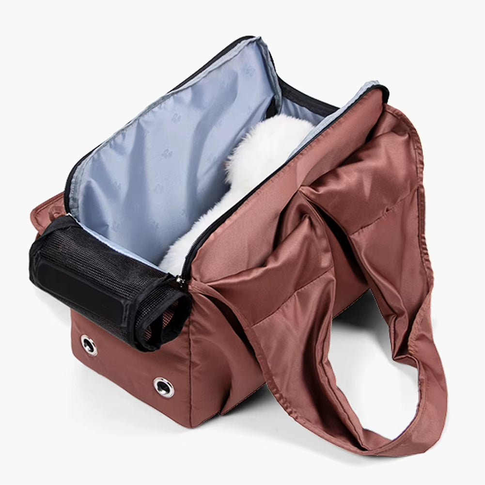 Breathable Cat Carrier Bag – Foldable Travel Pet Shoulder Bag for Cats & Small Dogs