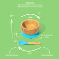 Bamboo Baby Bowl with Spoon & Suction Base – Non-Toxic Feeding Set