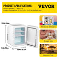 10L Mini Fridge for Skincare, Portable Cooler & Warmer with Handle