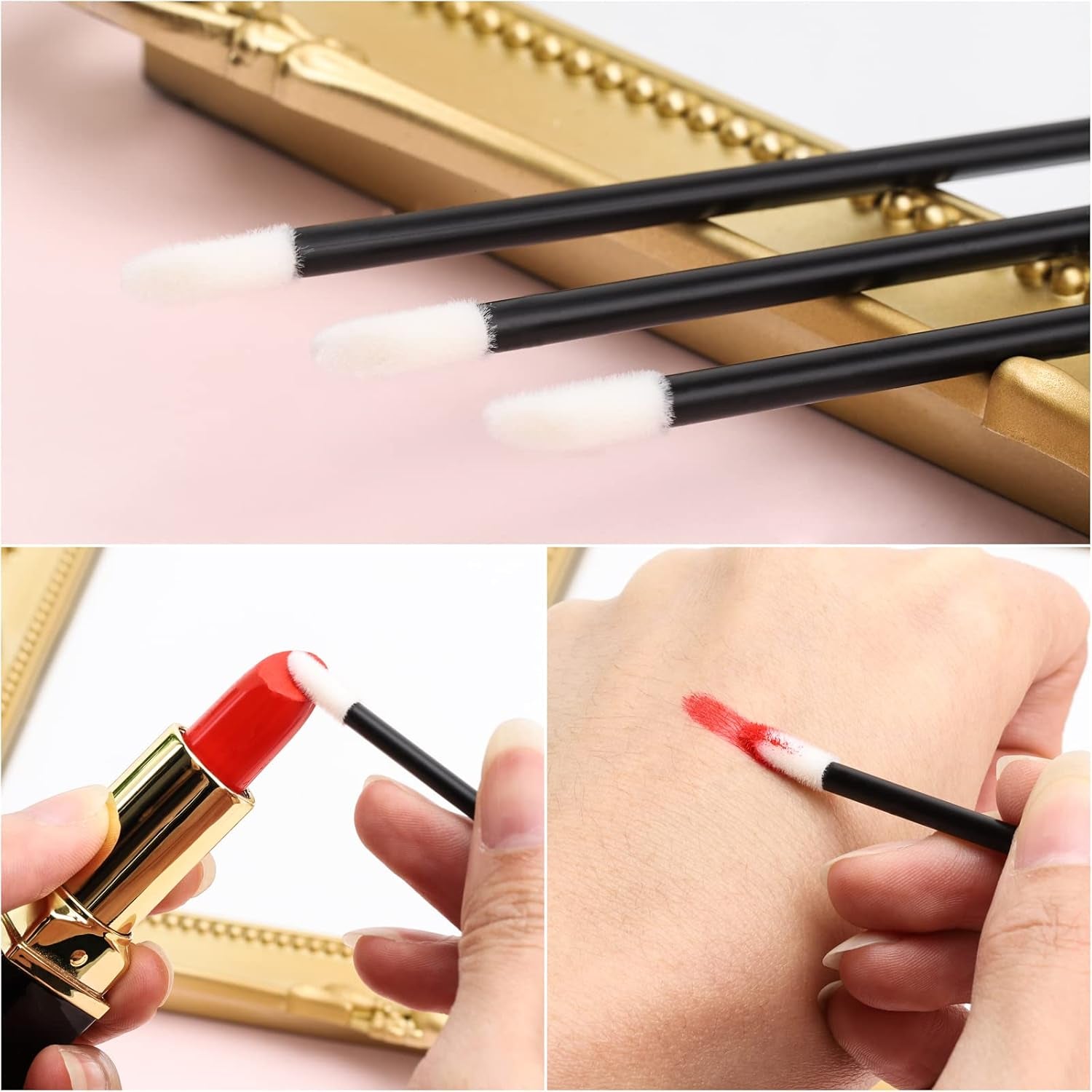 Disposable Lip Applicator Wands – Lipstick & Gloss Brushes