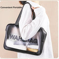 Translucent Waterproof Makeup Bag – Large Travel Toiletry Organizer (Black)