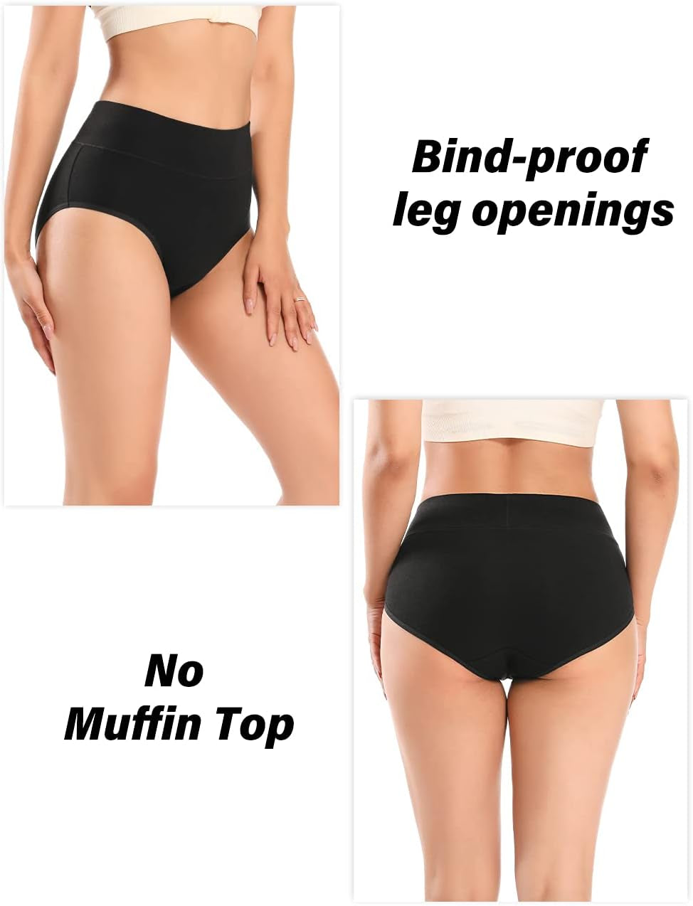 High Waist Cotton Briefs – Soft Breathable Full Coverage Underwear