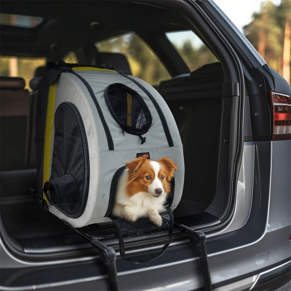 2-in-1 Folding Pet Stroller & Car Seat – Portable Dog & Cat Carrier