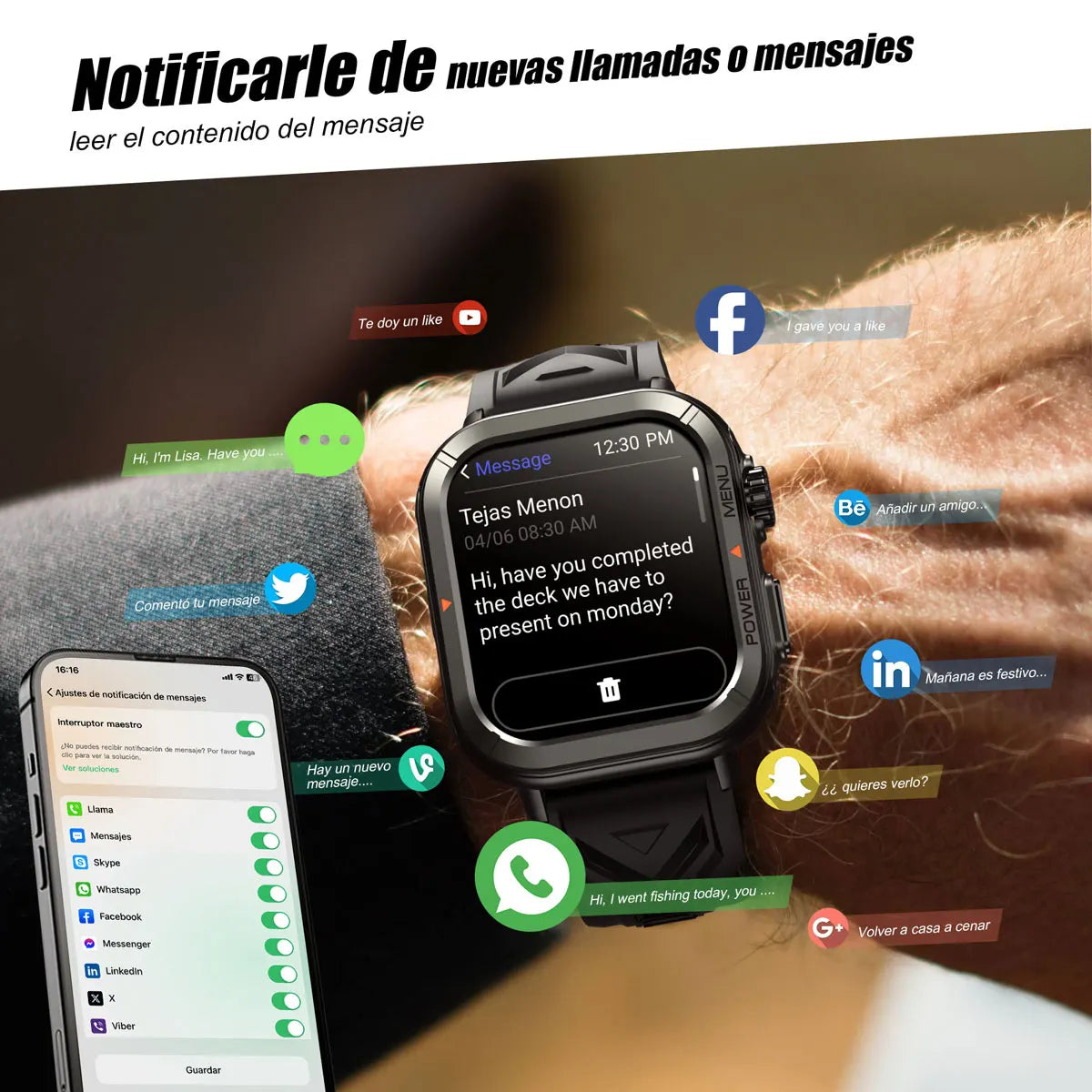 W30 Smartwatch 1.93'' HD Screen with Bluetooth Calling & Fitness Tracker
