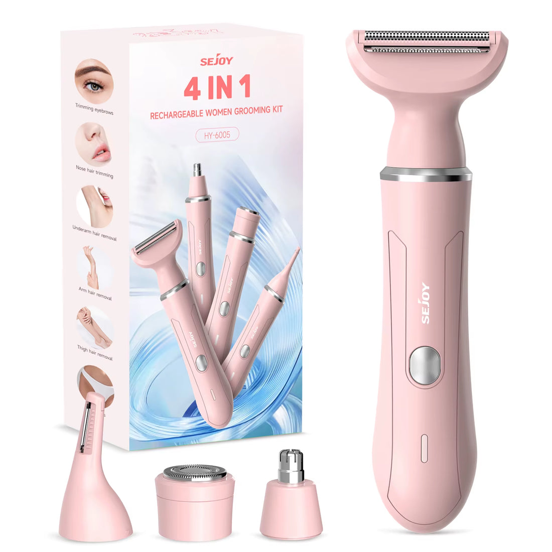 4-in-1 Electric Lady Shaver & Body Hair Removal Epilator
