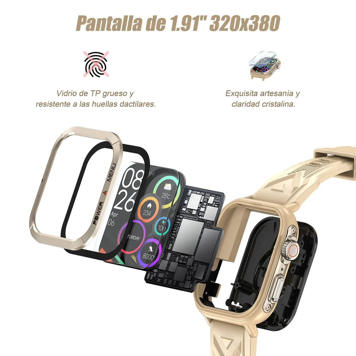 W30 Smartwatch 1.93'' HD Screen with Bluetooth Calling & Fitness Tracker