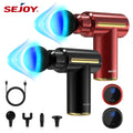Portable Fascia Massage Gun – LED Touch, 4 Heads, USB Rechargeable