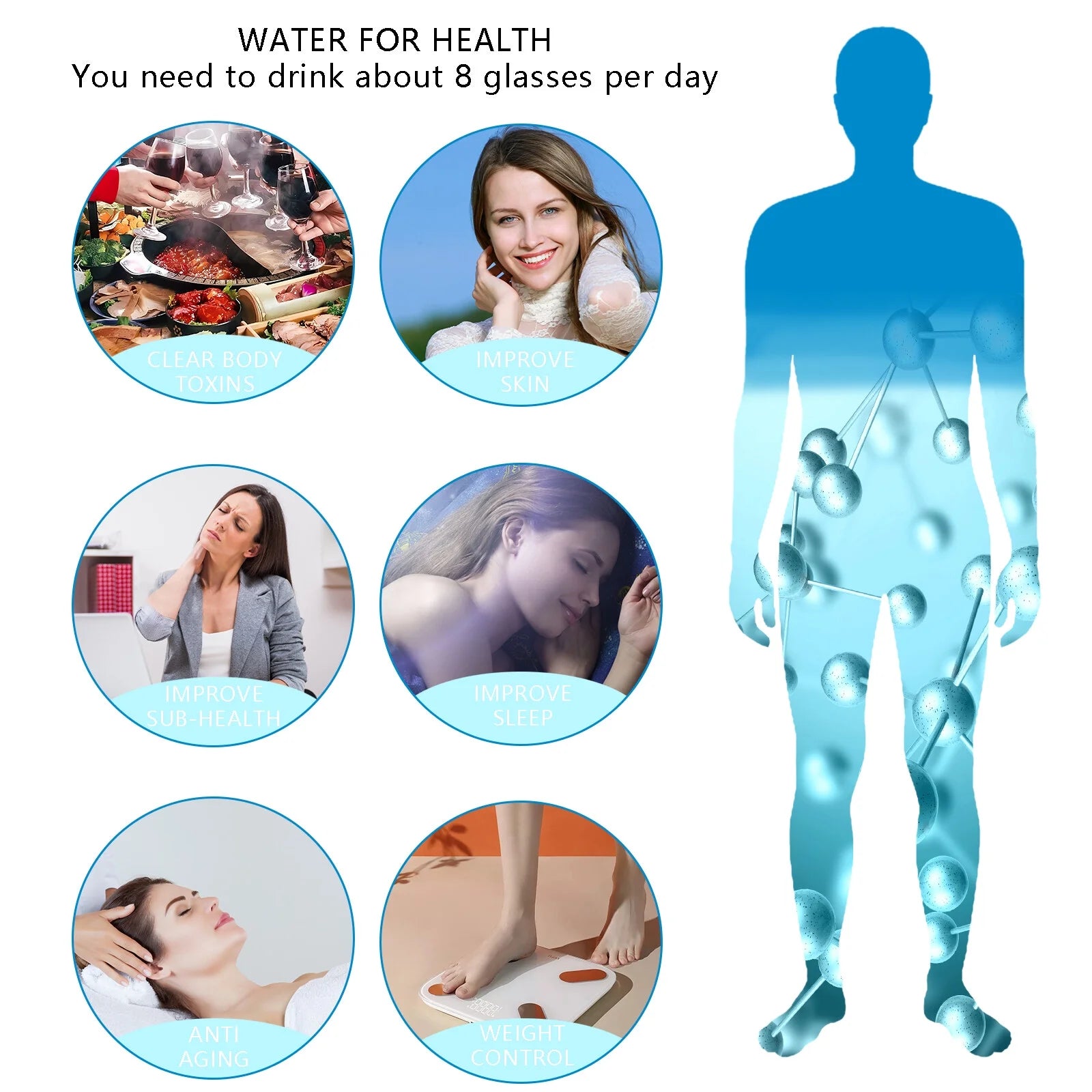 Portable Hydrogen Water Generator Bottle – 420ml Silver