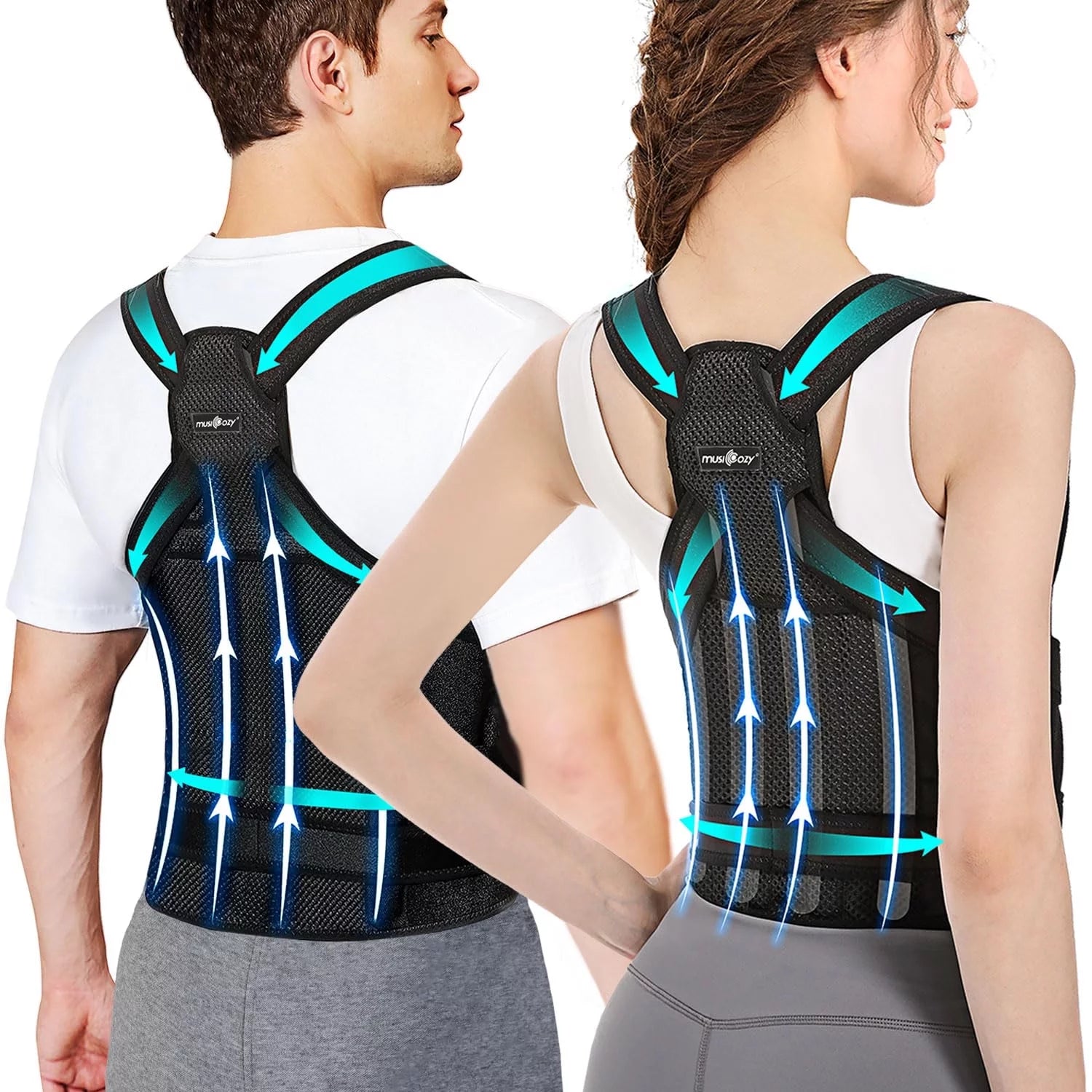 Adjustable Back Brace Posture Corrector for Men and Women – Spine Support for Pain Relief