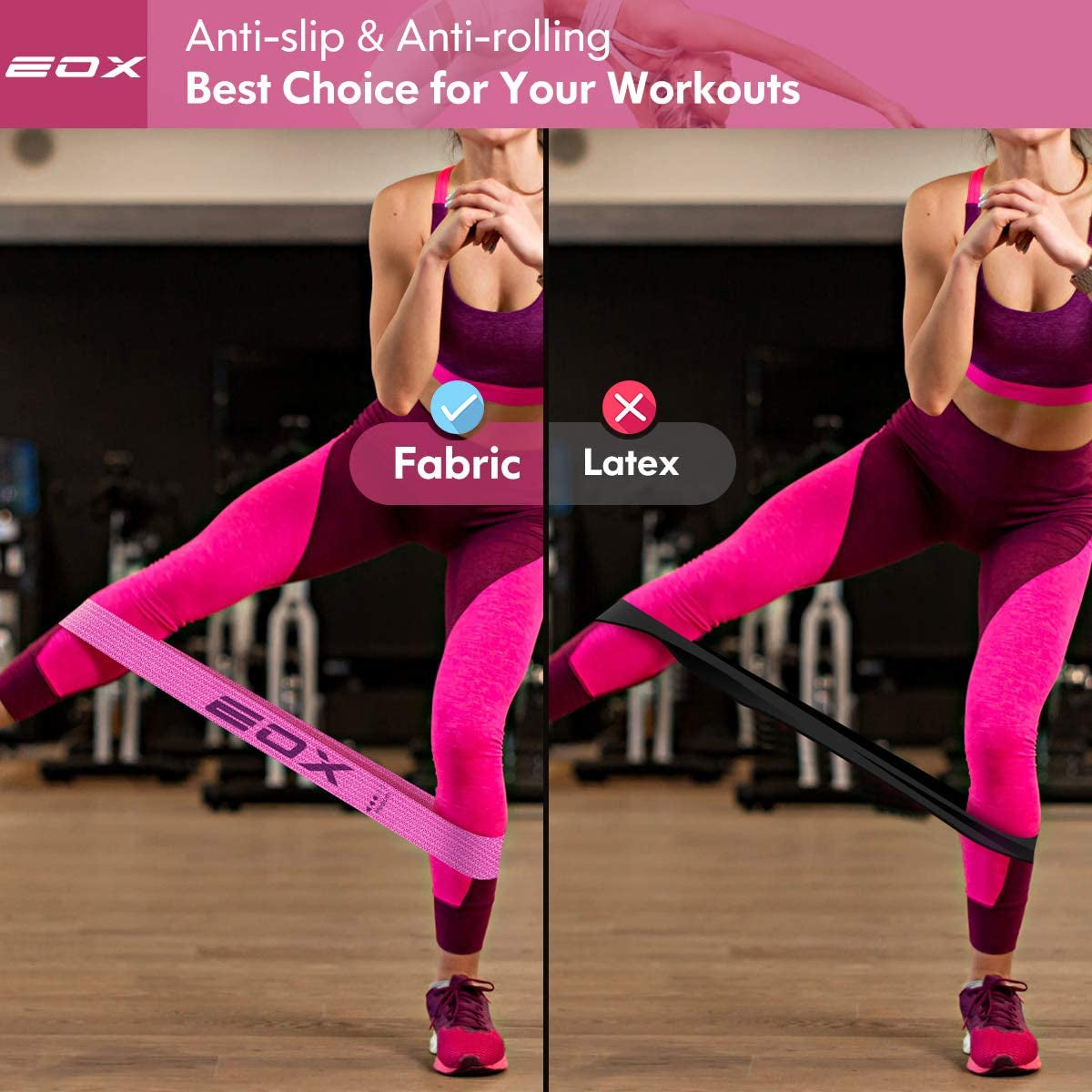 Fabric Resistance Loop Bands – 5 Levels for Legs & Glutes