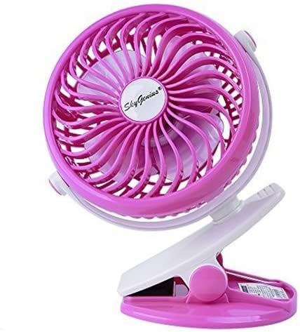 USB Rechargeable Clip-On Stroller Fan – Battery Powered, 40H Runtime