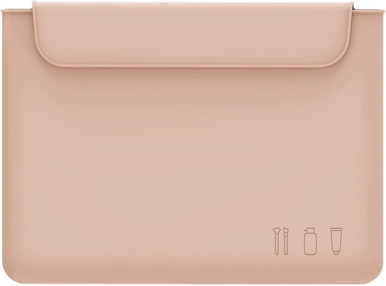 Waterproof Silicone Makeup Bag – Portable Travel Cosmetic & Toiletry Organizer 