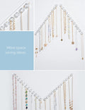 2-Pack Acrylic Necklace Holder – Wall Mounted Jewelry Organizer with 12 Hooks