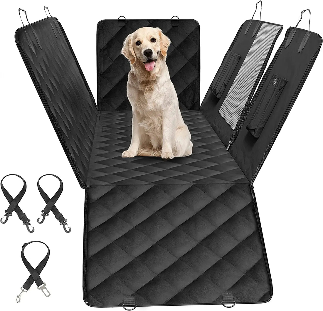 Waterproof Dog Car Seat Cover with Mesh Window – Nonslip & Scratchproof
