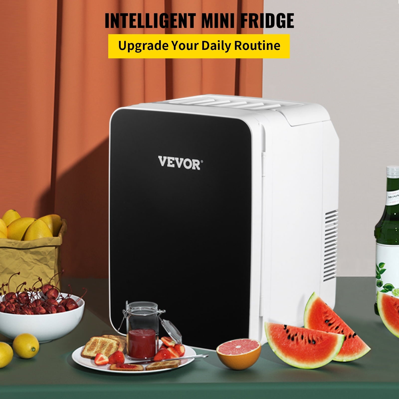 10L Mini Fridge for Skincare, Portable Cooler & Warmer with Handle
