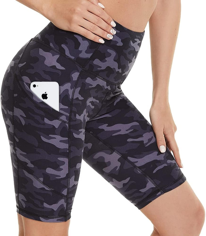 5" High Waisted Yoga Biker Shorts with Pockets for Women