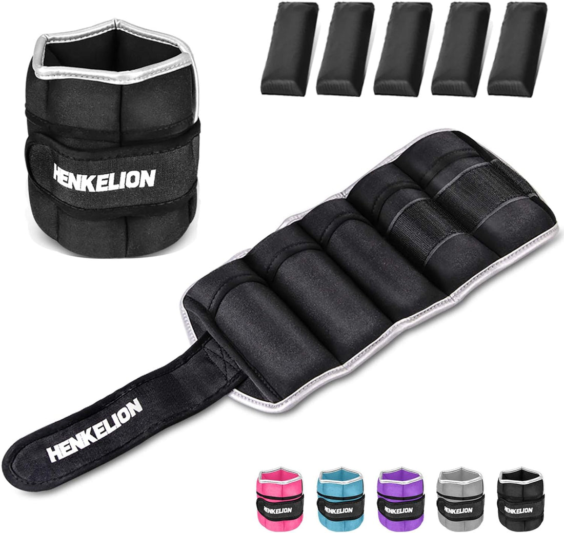 Adjustable Ankle & Wrist Weights – 1 to 10 Lbs Pair for Training & Rehab