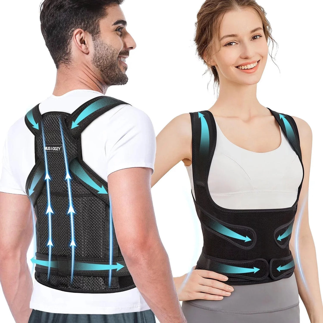 Adjustable Back Brace Posture Corrector for Men and Women – Spine Support for Pain Relief