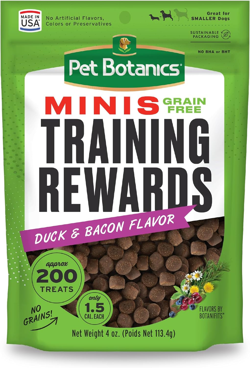 Dog Training Treats – Duck & Bacon Flavor, Soft & Chewy (4 oz, 200 Pcs)
