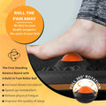 Wooden Standing Desk Balance Board with Rollerball – Anti-Fatigue Mat