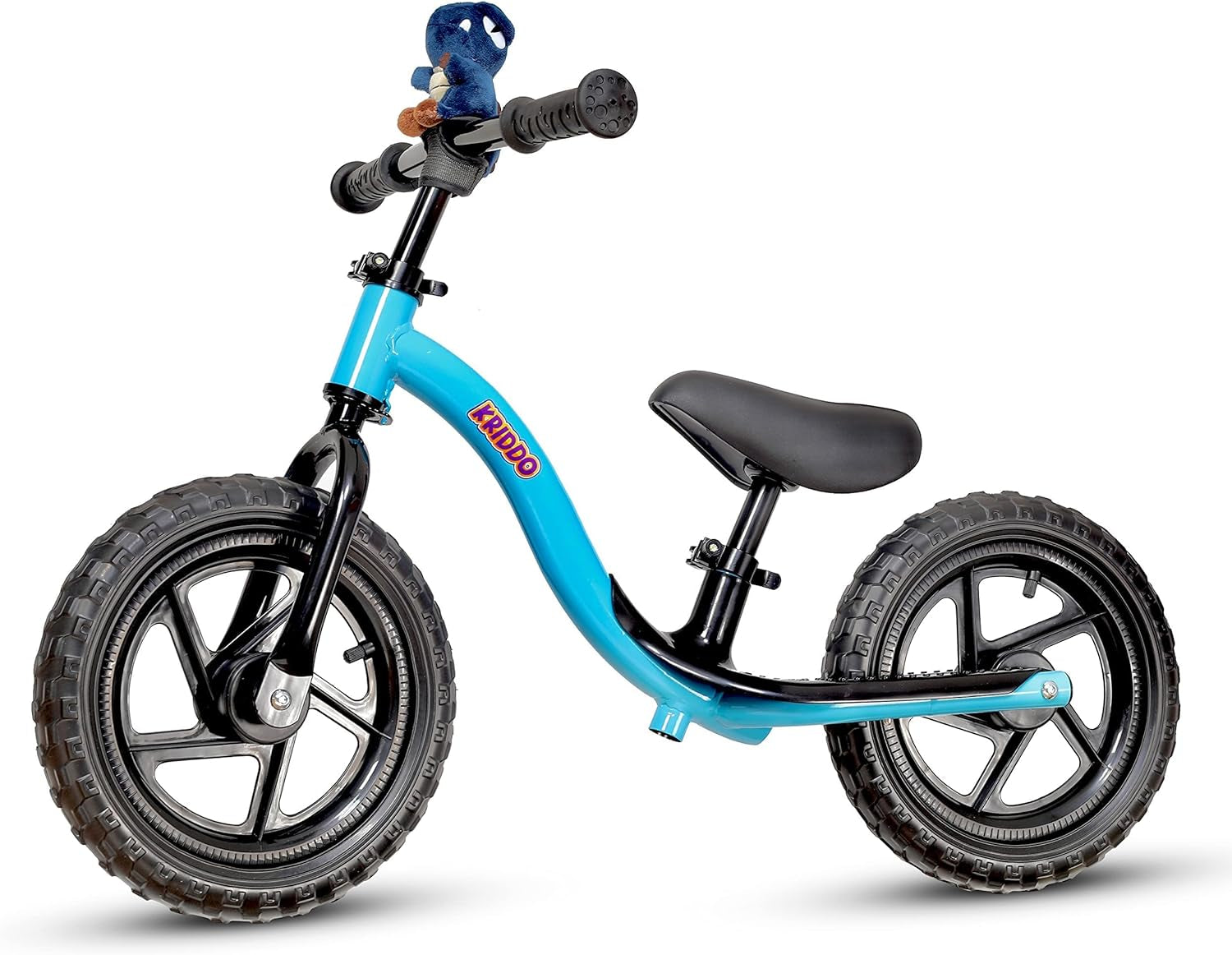 Toddler Balance Bike for Ages 2–5 with Stuffed Animal – Blue