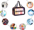 Translucent Waterproof Makeup Bag – Large Travel Toiletry Organizer (Black)