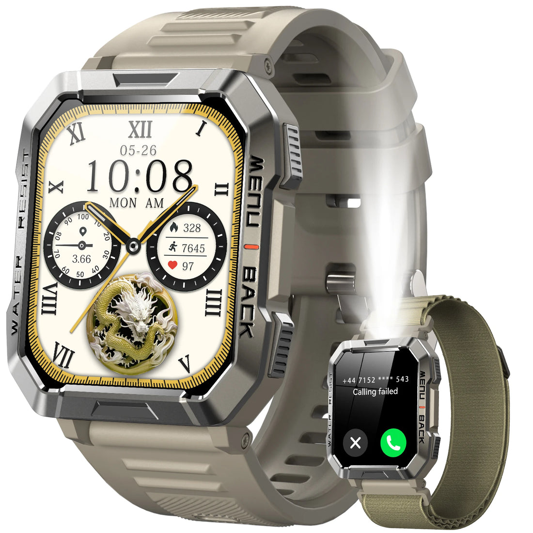 2.01'' HD Smartwatch with Bluetooth Call & 100+ Sports Modes