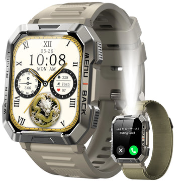 2.01'' HD Smartwatch with Bluetooth Call & 100+ Sports Modes