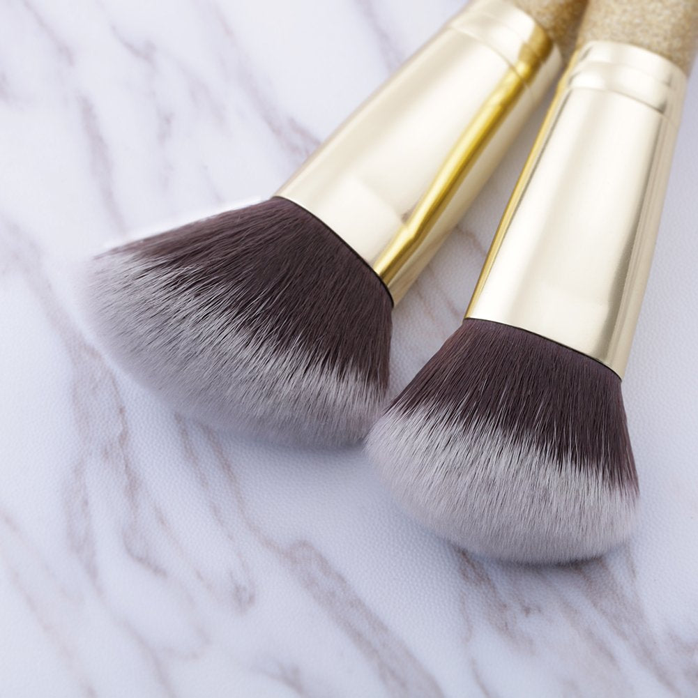 Dual-Ended Foundation & Contour Makeup Brush Set – 2Pcs