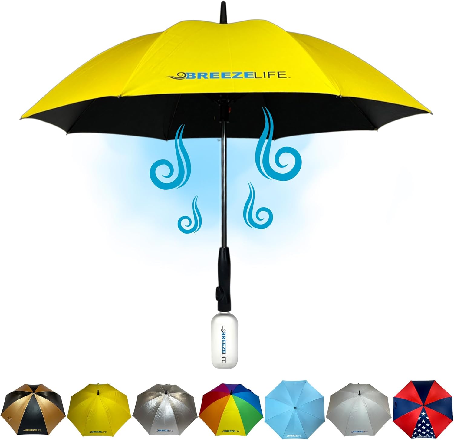 3-in-1 Sun Umbrella with Fan and Mister – UV Protection
