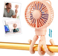 Mini Clip-On Stroller Fan – Flexible Tripod, USB Rechargeable