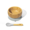 Bamboo Baby Bowl with Spoon & Suction Base – Non-Toxic Feeding Set