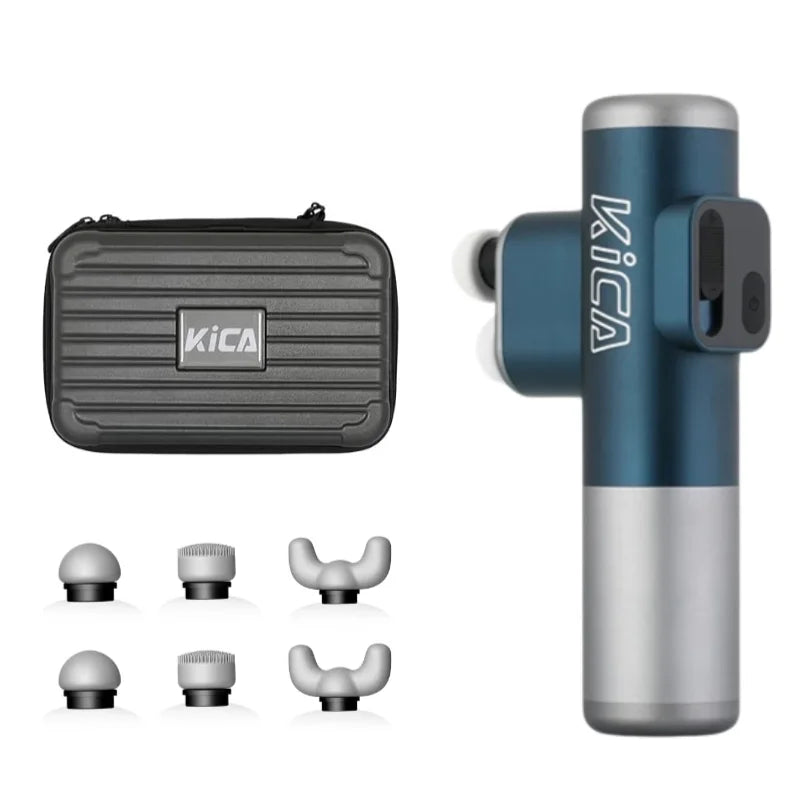 KICA 3 Double Head Massage Gun – 3 Modes, 20H Battery, 6 Heads