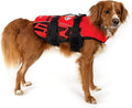 Dog Life Jacket XS – Reflective Swim Vest with Grab Handle, Red