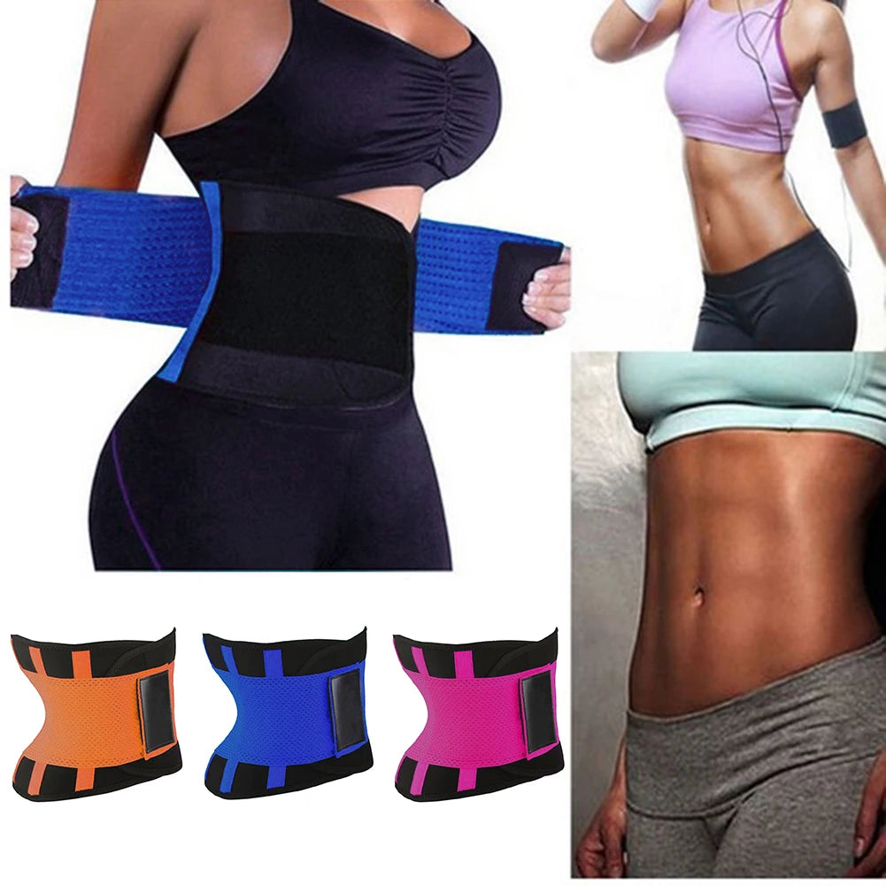 Adjustable Waist Trainer Belt with Magic Sticker for Men & Women