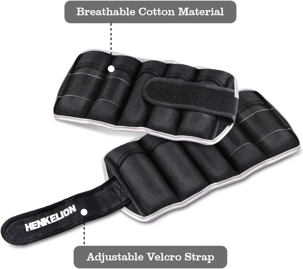 Adjustable Ankle & Wrist Weights – 1 to 10 Lbs Pair for Training & Rehab