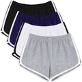4-Pack Women’s Cotton Yoga Shorts – Lounge, Gym, Running, Athletic Wear