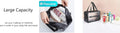Translucent Waterproof Makeup Bag – Large Travel Toiletry Organizer (Black)