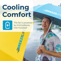 3-in-1 Sun Umbrella with Fan and Mister – UV Protection