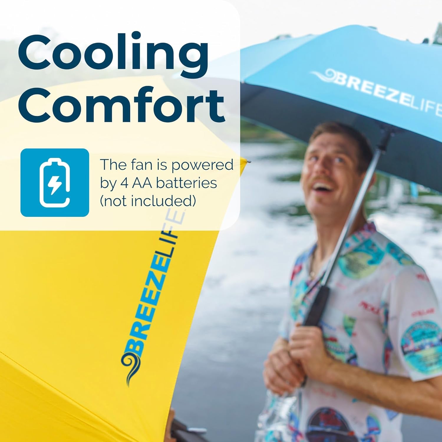 3-in-1 Sun Umbrella with Fan and Mister – UV Protection